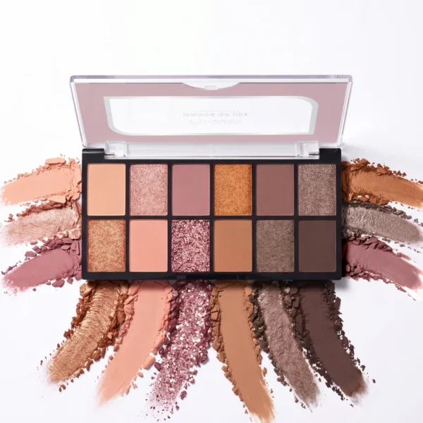 MARS Dance of Joy 12 Color Eyeshadow Palette 02 shade open pan showing matte shimmer and glitter shades
